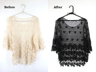 レースモチーフの洋服を染め替えました